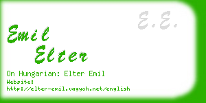 emil elter business card